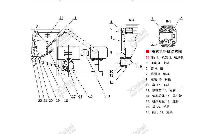 摆式给料机结构图